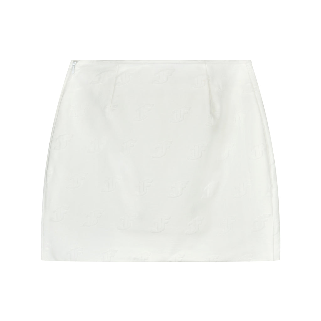 Monogram skirt white