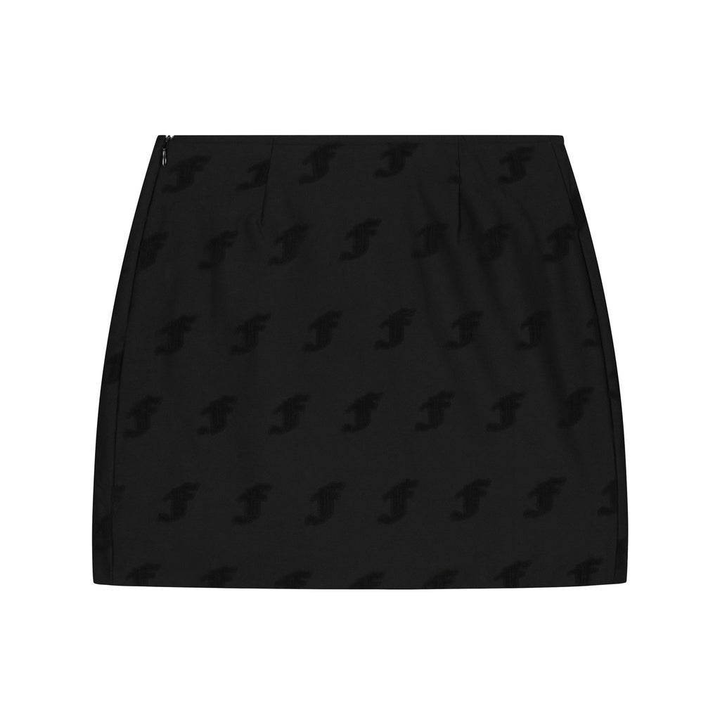 Monogram skirt black