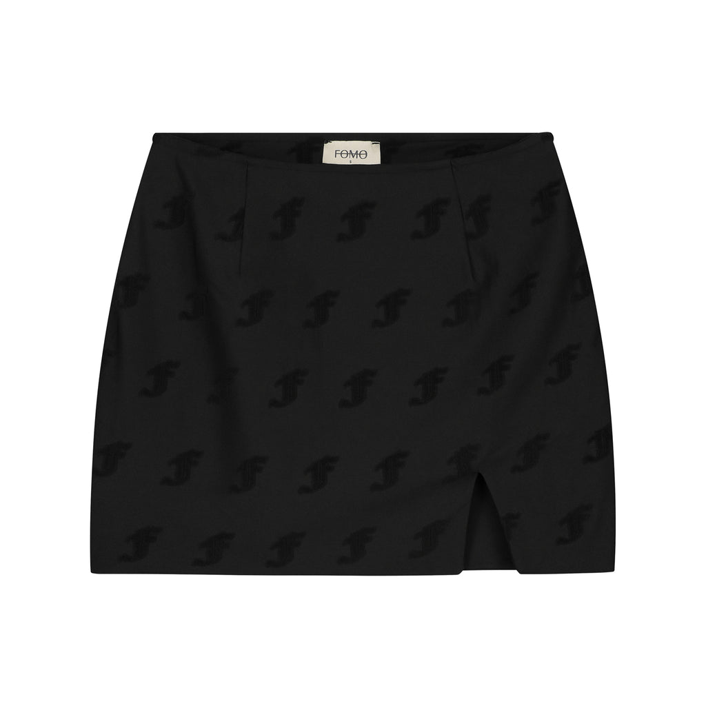 Monogram skirt black